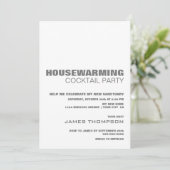 Stilvolles Minimalistisches Housewarming Cocktail Einladung (Stehend Vorderseite)