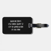 Stilvolles minimalistisches modernes Design für Mä Gepäckanhänger (Rückseite horizontal)