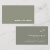 Stilvolles Minimalistisches Monogram Design Modern Visitenkarte (Vorne/Hinten)