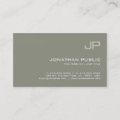 Stilvolles Minimalistisches Monogram Design Modern Visitenkarte (Rückseite)