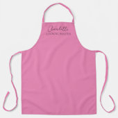 Stilvolles minimalistisches Monogramm Name Rosa Schürze (Vorderseite)