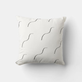 Stilvolles minimalistisches Wellen-Kissen mit weiß Kissen
