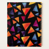 Stilvolles Mit Monogramm, farbenprächtiges Dreieck Planer (Rückseite)