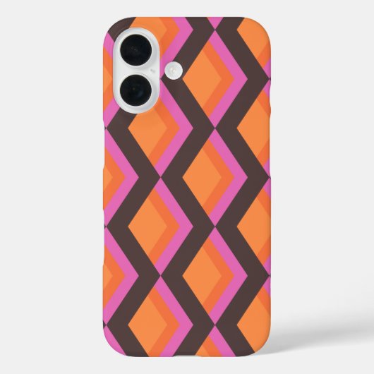 Stilvolles Mod-Muster aus dem Mittelalter in Rosa  Case-Mate iPhone Hülle (Rückseite)