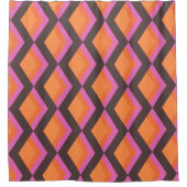 Stilvolles Mod-Muster aus dem Mittelalter in Rosa  Duschvorhang (Vorderseite)