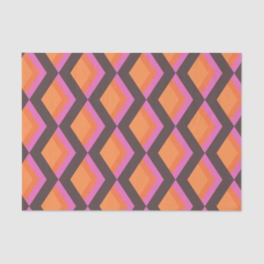 Stilvolles Mod-Muster aus dem Mittelalter in Rosa Seidenpapier (Vorderseite)