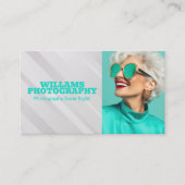 Stilvolles Model Lächeln Visitenkarte (Vorderseite)