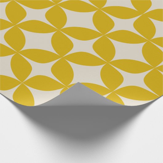 Stilvolles Modern Boho Muster in Mustard Yellow Geschenkpapier (Ecke)
