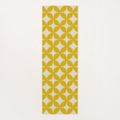 Stilvolles Modern Boho Muster in Mustard Yellow Yogamatte (Rückseite)
