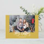 Stilvolles Modern Gold Weihnachten Foto (Stehend Vorderseite)