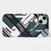 Stilvolles modernes abstrakt-expressionistisches G iPhone Hülle (Rückseite (Horizontal))