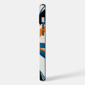 Stilvolles, modernes abstrakt orangefarbenes Schwa iPhone Hülle (Linke Seite)