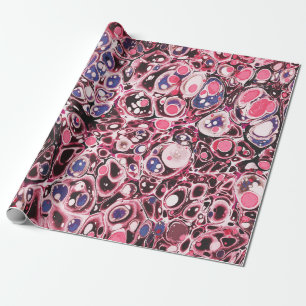 Stilvolles modernes abstraktes rosa blaues Marmorm Geschenkpapier