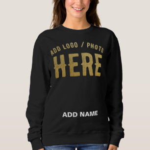 STILVOLLES MODERNES ANPASSBARES SCHWARZES VERIFIZI SWEATSHIRT