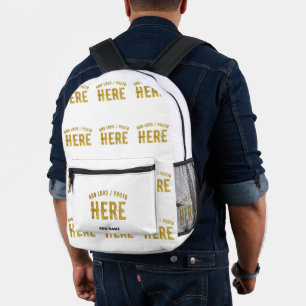 STILVOLLES MODERNES ANPASSBARES WEIßES VERIFIZIERT BEDRUCKTER RUCKSACK