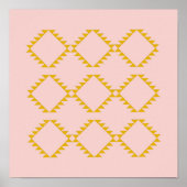 Stilvolles modernes Bauernhaus Geometric Blush Pin Poster (Vorne)