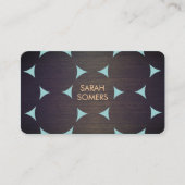 Stilvolles, modernes, Cooles Holzkörnkreismuster Visitenkarte (Vorderseite)