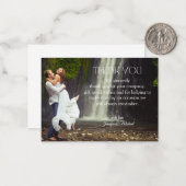 stilvolles, modernes Dankeschön-Script-Foto Mitteilungskarte (Vorderseite/Rückseite Beispiel)