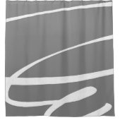 Stilvolles modernes Design Grau Weiß Duschvorhang (Vorderseite)