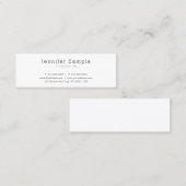 Stilvolles modernes Design Minimalistisch Schlicht Mini Visitenkarte (Vorne/Hinten)