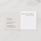 Stilvolles, modernes Design-Template Beruflich Visitenkarte (Rückseite)