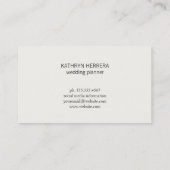 Stilvolles modernes Design Visitenkarte (Rückseite)