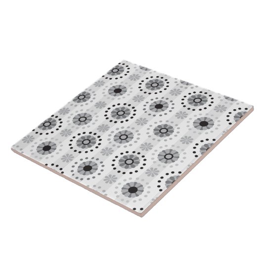 Stilvolles modernes einfarbiges Blumenmuster Fliese (Seite)