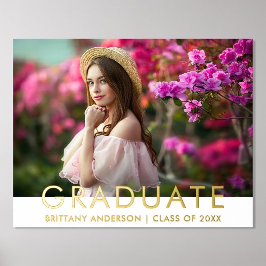 Stilvolles modernes Foto Gold Foliendrucke (Vorderseite)