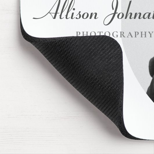 Stilvolles, modernes Foto Schwarz-weiß Mousepad (Ecke)