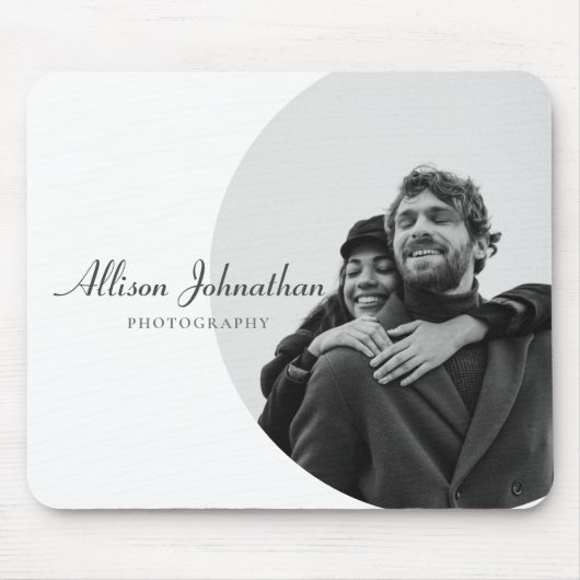 Stilvolles, modernes Foto Schwarz-weiß Mousepad (Vorne)