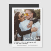 Stilvolles modernes Foto Speichern Sie die Date Ma Magnetkarte (Vorne/Hinten)