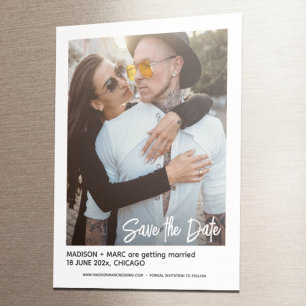 Stilvolles modernes Foto Speichern Sie die Date Ma Magnetkarte
