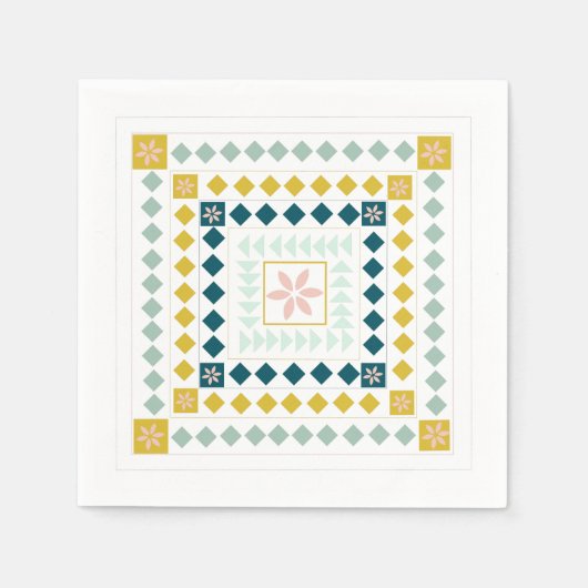 Stilvolles modernes geometrisches Design Niedliche Serviette (Vorderseite)