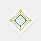 Stilvolles modernes geometrisches Design Niedliche Serviette (Ecke)