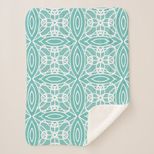 Stilvolles, modernes geometrisches Design Sherpadecke (Vorderseite)