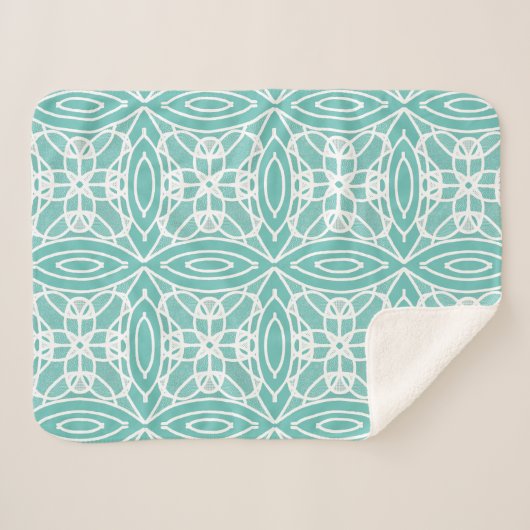 Stilvolles, modernes geometrisches Design Sherpadecke (Vorderseite (Horizontal))