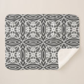 Stilvolles, modernes geometrisches Design Sherpadecke (Vorderseite (Horizontal))