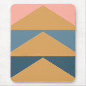 Stilvolles, modernes geometrisches Gold Blue Desig Mousepad (Vorne)