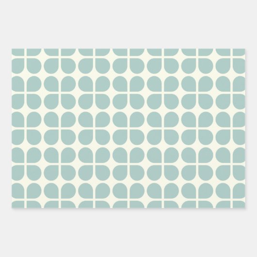 Stilvolles modernes geometrisches Muster in hellbl Geschenkpapier Set (Vorderseite 2)