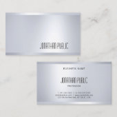 Stilvolles modernes Glam Design Silver Look Elegan Visitenkarte (Vorne/Hinten)