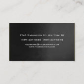 Stilvolles, modernes Gray Muster Schwarz Monogramm Visitenkarte (Rückseite)