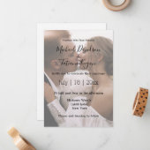 stilvolles, modernes handgeschriebenes Foto Mitteilungskarte (Vorderseite/Rückseite Beispiel)