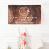 Stilvolles, modernes Holzschmuck-Logo Banner (Insitu)