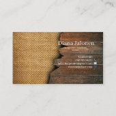 Stilvolles, modernes Holzschnitzwerk Visitenkarte (Rückseite)