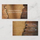 Stilvolles, modernes Holzschnitzwerk Visitenkarte (Vorne/Hinten)