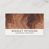 Stilvolles, modernes Holzschnitzwerk Visitenkarte (Vorderseite)