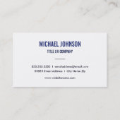 Stilvolles modernes Imitat-Leinenblau Visitenkarte (Rückseite)