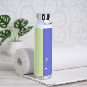 Stilvolles, modernes Lime Green Blue Lila Minimali Trinkflasche