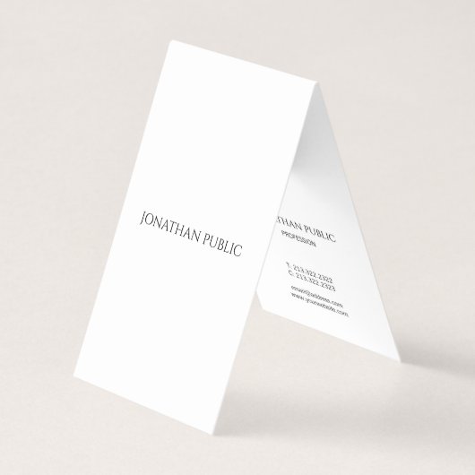 Stilvolles modernes Minimalistisches berufliches Visitenkarten (Vorderseite)