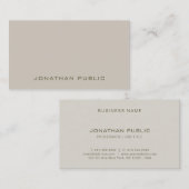 Stilvolles modernes Minimalistisches Design Elegan Visitenkarte (Vorne/Hinten)